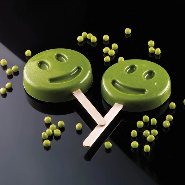 Kit 2 stampi da 4 gelati GEL07 Mr Funny in silicone mm Ø83x23h