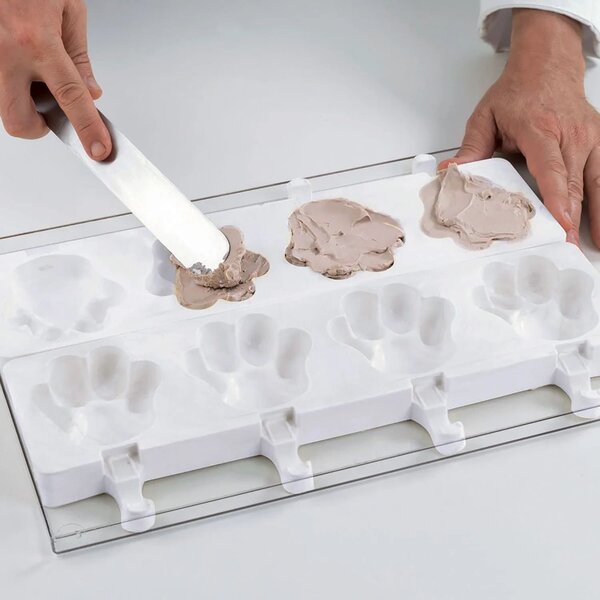 Kit 2 stampi da 4 gelati GEL06 Pata in silicone mm 89x84x24h