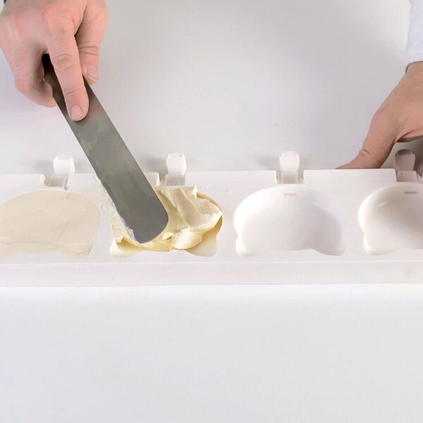 Kit 2 stampi da 4 gelati GEL08 Cat in silicone mm 89x82x22h