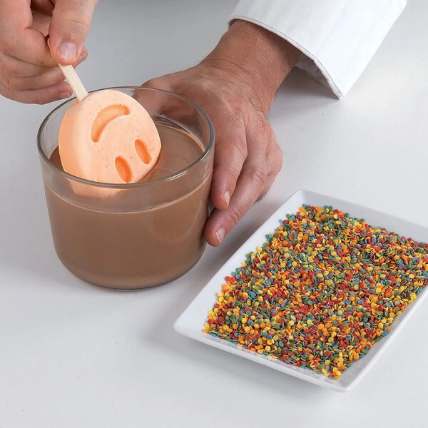 Kit 2 stampi da 4 gelati GEL07 Mr Funny in silicone mm Ø83x23h
