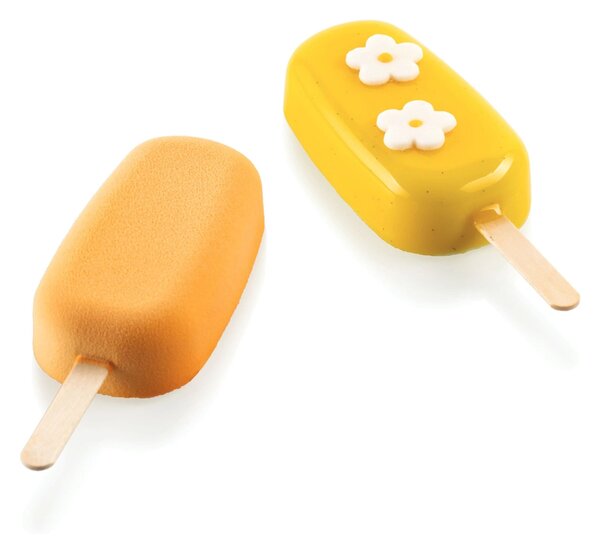 Kit 2 stampi da 2 gelati SET GEL01 Classic in silicone mm 93x48,5x25h