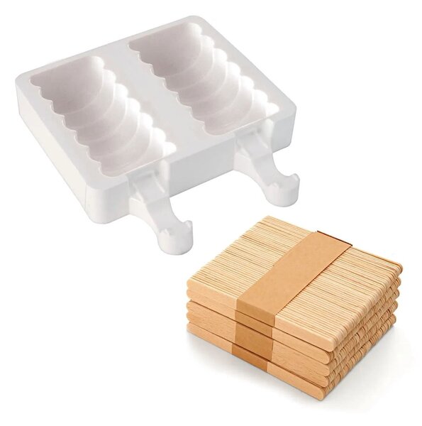 Kit 2 stampi da 2 gelati SET GEL04 Tango in silicone mm 92x45x27,5h