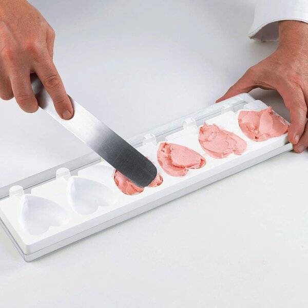 Kit 2 stampi da 6 gelati GEL03M Mini Heart-Ic in silicone mm 55x68x18h