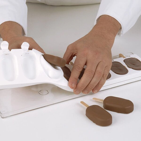 Kit 2 stampi da 8 gelati GEL01M Mini Classic in silicone mm 69x38x18h