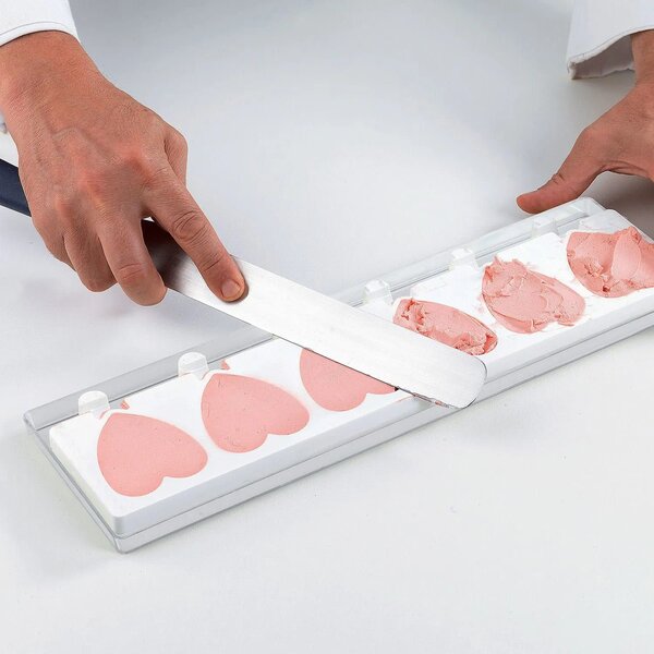 Kit 2 stampi da 6 gelati GEL03M Mini Heart-Ic in silicone mm 55x68x18h