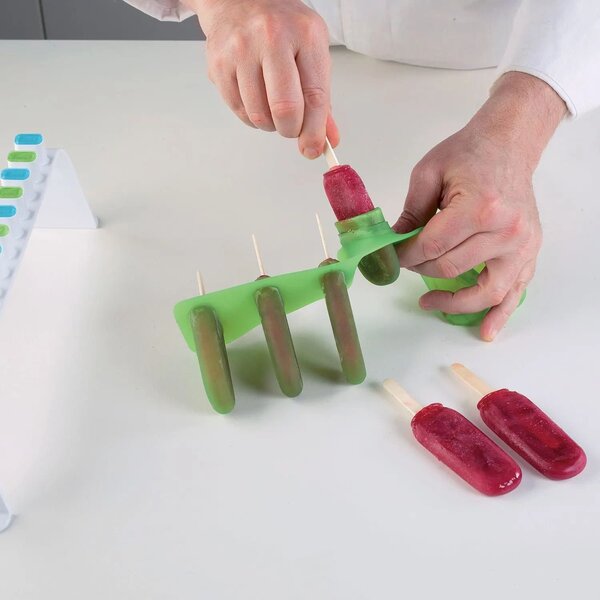 Kit stampi da 6 gelati e ghiaccioli bigusto L'Italiano in silicone mm 55x105x22h e 37x90x13,5h