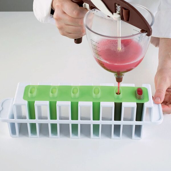 Kit stampi da 6 gelati e ghiaccioli bigusto L'Italiano in silicone mm 55x105x22h e 37x90x13,5h