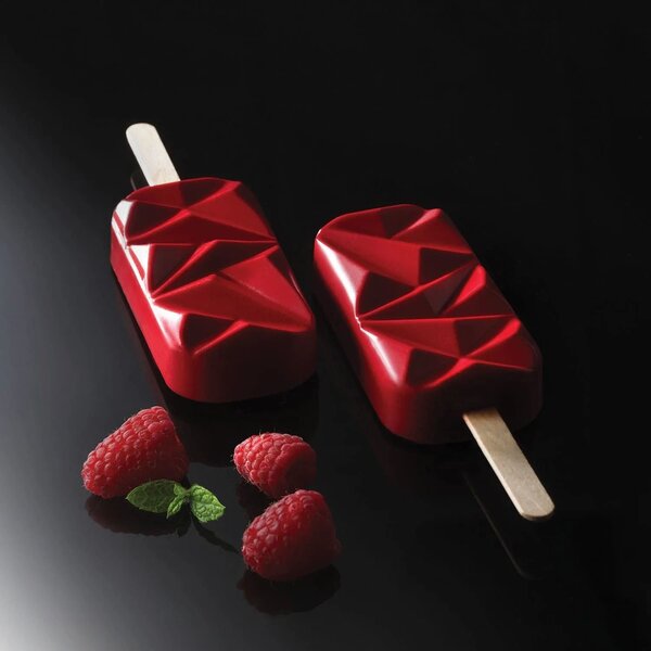 Kit 2 stampi da 6 gelati GEL11 Shock in silicone mm 92x47x25h