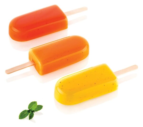 Kit 2 stampi da 6 gelati GEL12 Cremino in silicone mm 92x45x23h