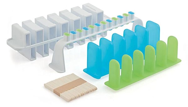 Kit stampi da 6 gelati e ghiaccioli bigusto L'Italiano in silicone mm 55x105x22h e 37x90x13,5h