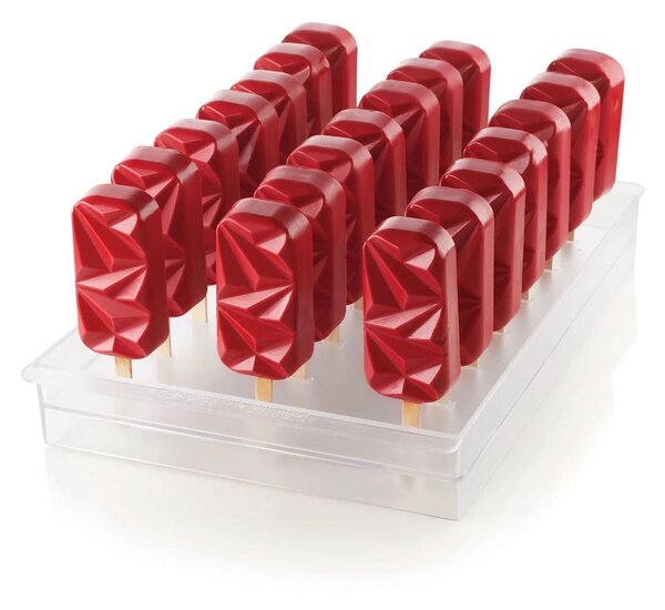 Kit 2 stampi da 6 gelati GEL11 Shock in silicone mm 92x47x25h