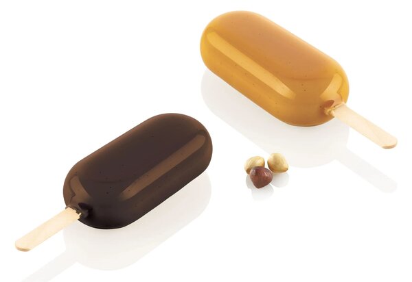 Kit 2 stampi da 2 gelati SET GEL14B Classic 3D in silicone mm 43x93x27h
