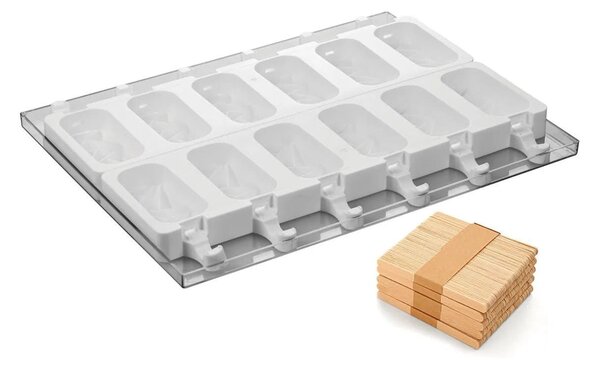 Kit 2 stampi da 6 gelati GEL11 Shock in silicone mm 92x47x25h