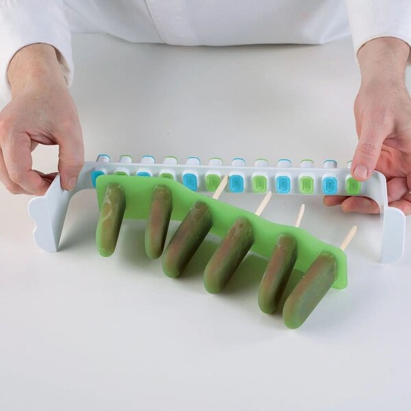 Kit stampi da 6 gelati e ghiaccioli bigusto L'Italiano in silicone mm 55x105x22h e 37x90x13,5h