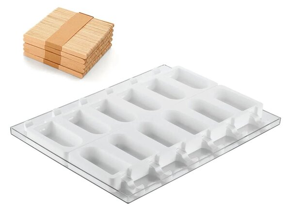 Kit 2 stampi da 6 gelati GEL12 Cremino in silicone mm 92x45x23h