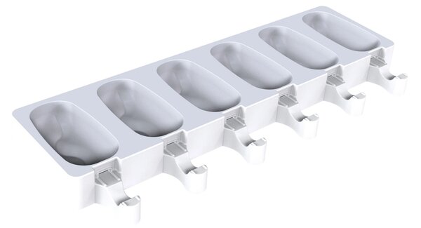 Kit 2 stampi da 6 gelati GEL18 Classic Wave in silicone mm 93x48x30h
