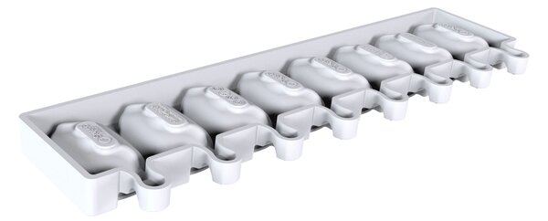 Kit 2 stampi da 8 gelati GEL018M Classic Wave Mini in silicone mm 69x38x22h