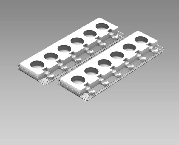 Kit 2 stampi da 6 gelati GEL017M Sun in silicone mm Ø54x19h