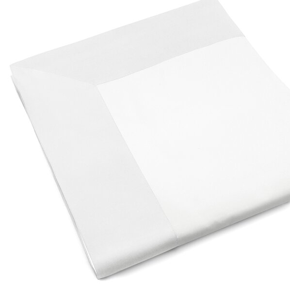 Set Lenzuola Matrimoniali Sopra Sotto e Federe Balza in Raso Mitera Diamante Bianco