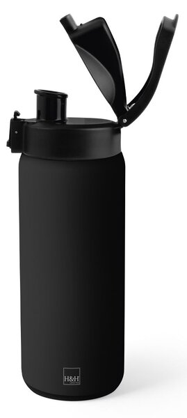 Bottiglia termica sport in acciaio 18/10 colore nero cl 0.75