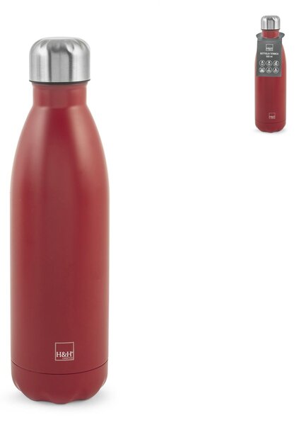 Bottiglia termica in acciaio inox 18/10 colore rosso cl 0,5
