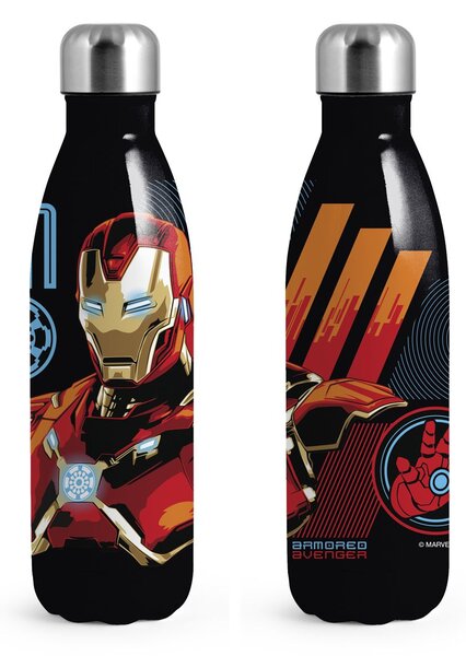 Bottiglia termica Ironman Armored in acciaio inox 18/10 decorata lt 0.5