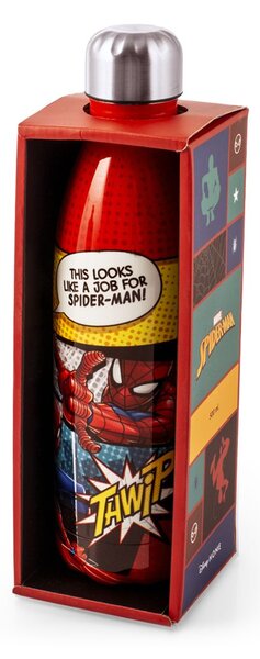 Bottiglia termica Spiderman red Marvel in acciaio inox 18/10 decorata lt 0.5