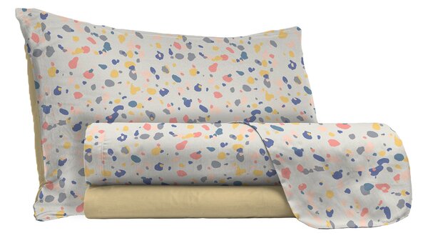 Set Lenzuola Singolo con Stampa Sopra Sotto e Federe Background