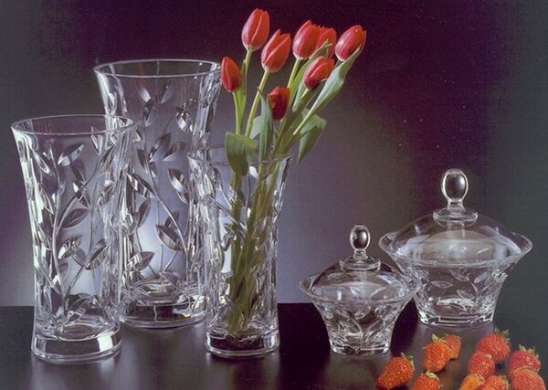 Vaso Laurus in vetro sonoro cm 25