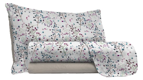 Set Lenzuola Singolo con Stampa Sopra Sotto e Federe Flor