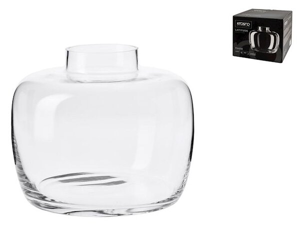 Vaso Latitude in vetro sonoro trasparente cm 22