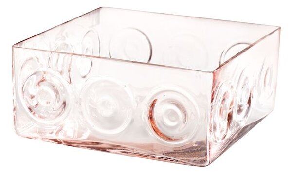Vaso vetro Chicago Circle rosa cm 11,5
