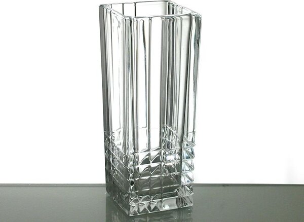 Vaso fiori quadrato 2000 in vetro trasparente