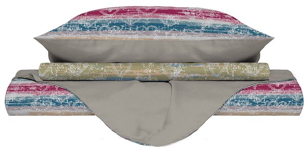 Copripiumino Singolo con Federe Stampato Love Lines