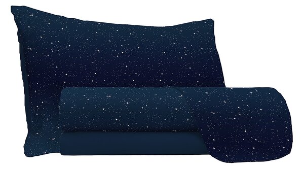 Set Lenzuola Singolo con Stampa Sopra Sotto e Federe Stars