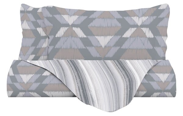 Copripiumino Singolo con Federe Stampato Athena Belek Grigio