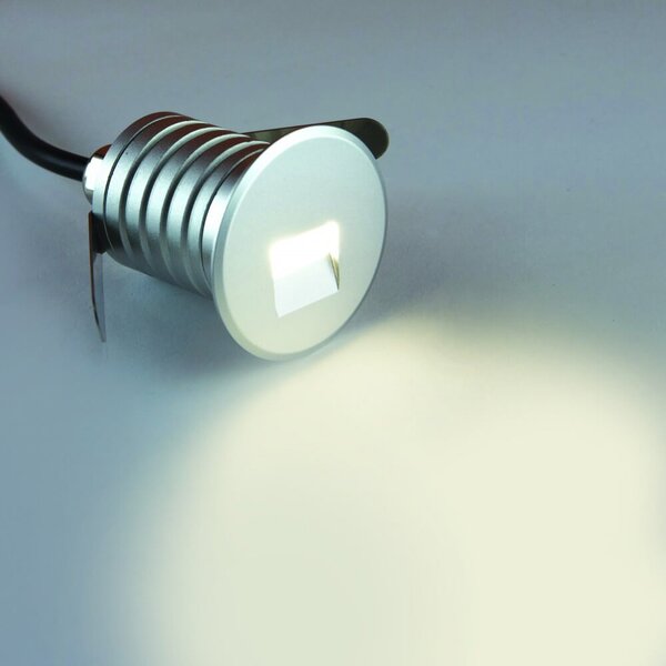 Faretto LED Acciaio 1W IP67 Professional LED OSRAM - per Gradini Colore Bianco Caldo 2.700K