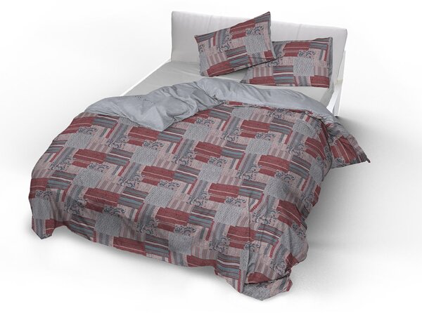 Copripiumino Singolo con Federe Stampato Athena Lucy Rosso