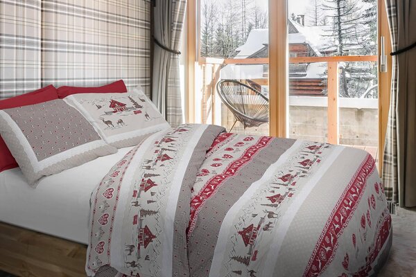 Copripiumino Singolo con Federa Stampato in Puro Cotone Cober Holiday Rosso