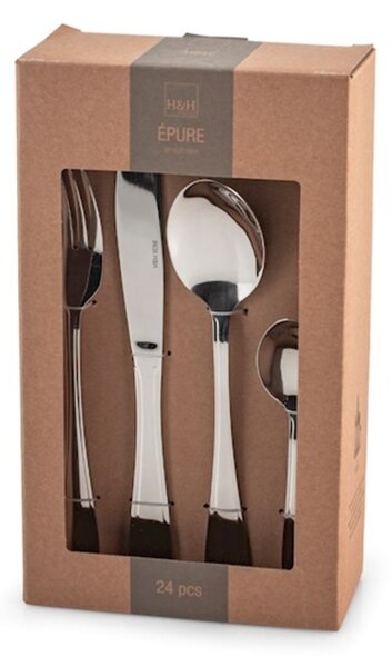 Servizio 24 posate tavola Epure in acciaio Inox
