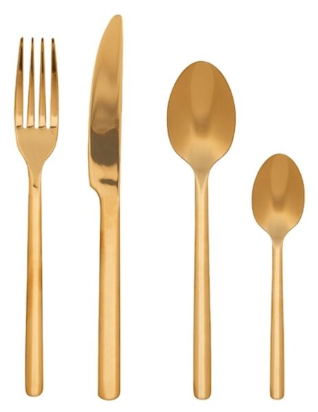 Servizio 24 posate tavola Aurum in acciaio inox oro lucido