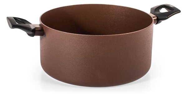 Casseruola 2 manici Ground in alluminio antiaderente pfluon colore marrone cm 24