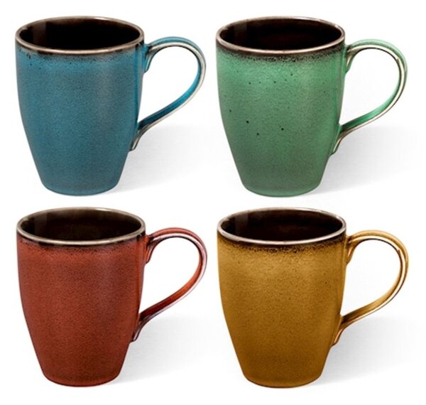 Set 4 mug Marrakesh in stoneware colori assortiti cc 300