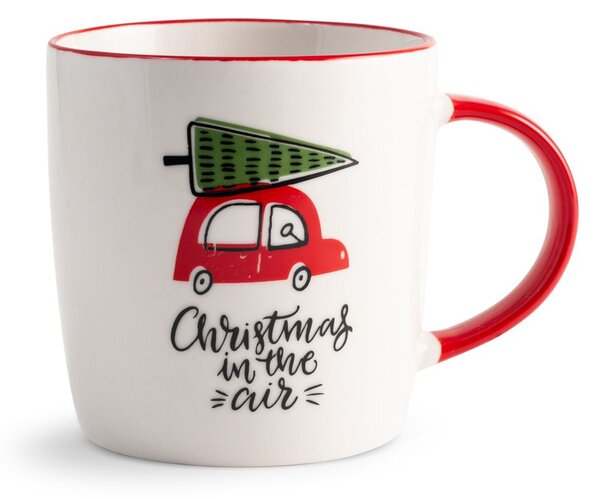 Set 6 tazze jumbo in new bone china decoro natale cc 500