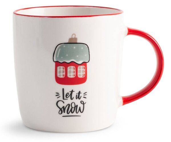 Set 6 tazze jumbo in new bone china decoro natale cc 500