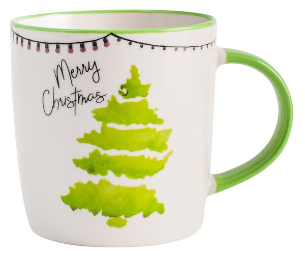 Set 6 tazze jumbo in new bone china decoro natale cc 500