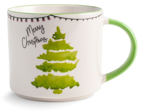 Set 6 mug in new bone china decoro Natale assortite cc 370