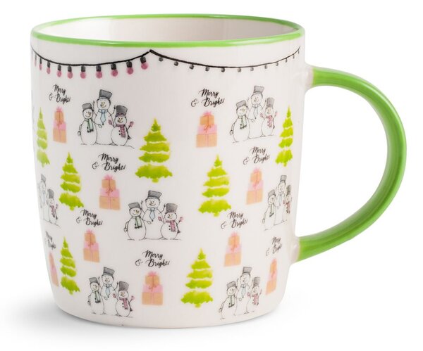Set 6 tazze jumbo in new bone china decoro natale cc 500
