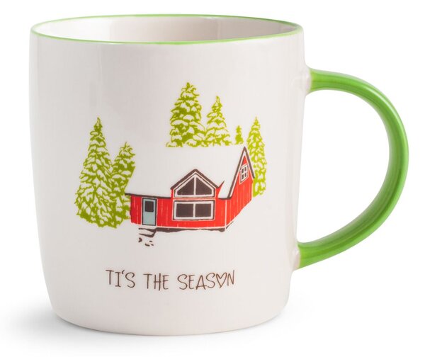 Set 6 tazze jumbo in new bone china decoro natale cc 500