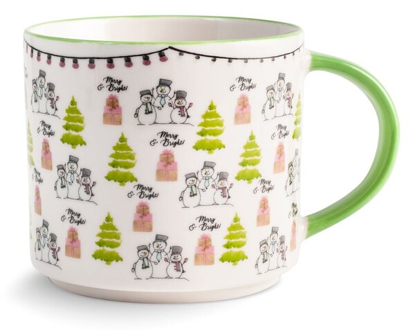 Set 6 mug in new bone china decoro Natale assortite cc 370